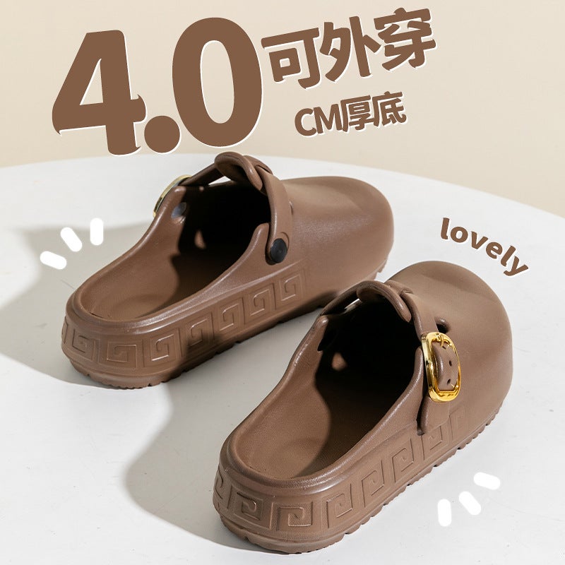 Eva Thick-Soled Height-Increasing Women'S Closed-Toe Mules Fashion Birkenstock-Style Outdoor Non-Slip Trendy Casual Shoes - Image 5