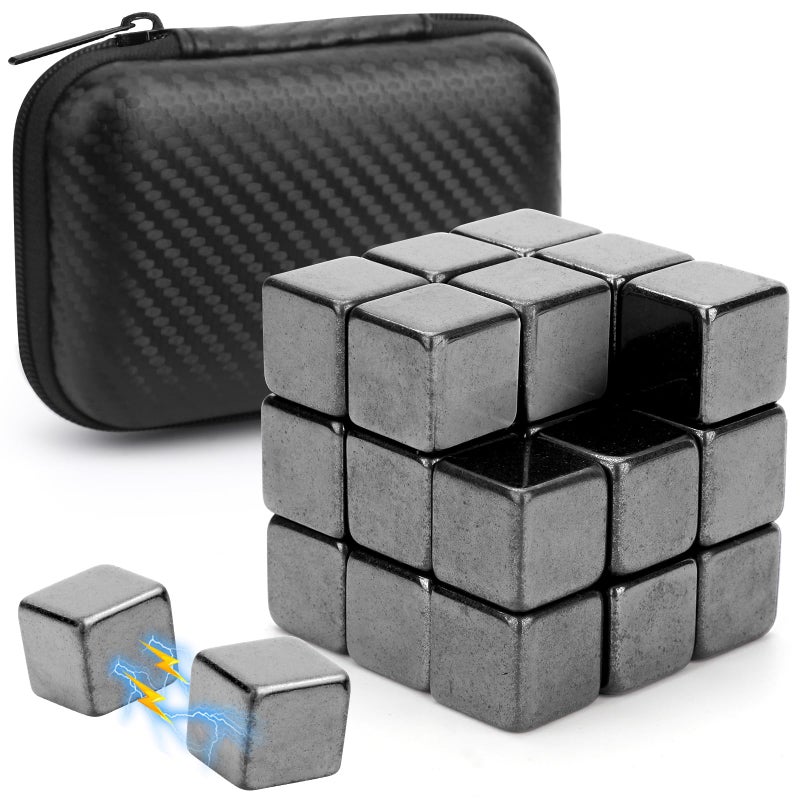 Dilabnba Fidget Balls Magnet Toy for Adults Square Black Magnetic Stones Magnet Hand Roller Magnetic Rocks for Office Cool Magnetic Gadget Sciencce Kit Age 15 28PCS - Image 2