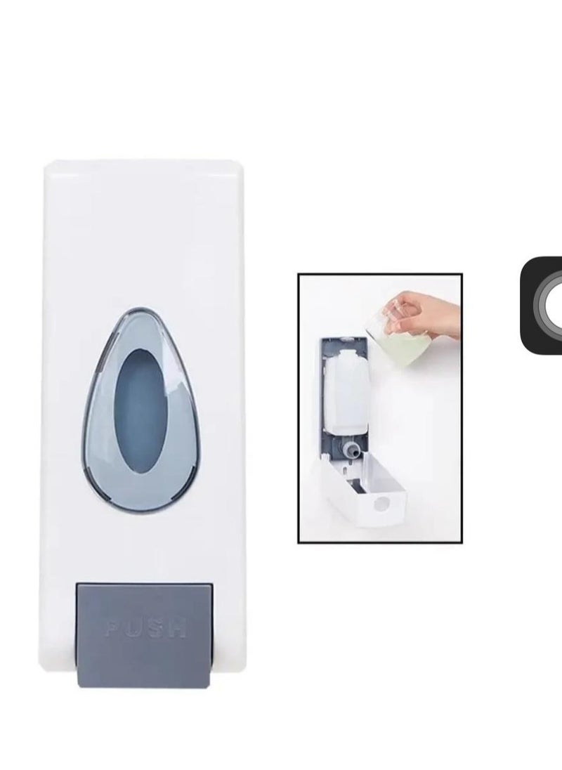 Kana Wall Mounted Soap Dispenser 360ml - Multi-Purpose Liquid Hand Sanitizer & Soap Pump for Kitchen, Bathroom, Hotels, Restaurants and Office - Hygienic & Easy Installation, Wall Mounted Manual Foaming Soap Dispenser White/Gray.  - Image 3