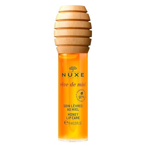 NUXE Rêve de Miel Honey Lip Oil With Vitamin E and Lavender for Moisturized Shiny Lips, 97 Percent Natural, 0.33 Fl Oz - Image 1