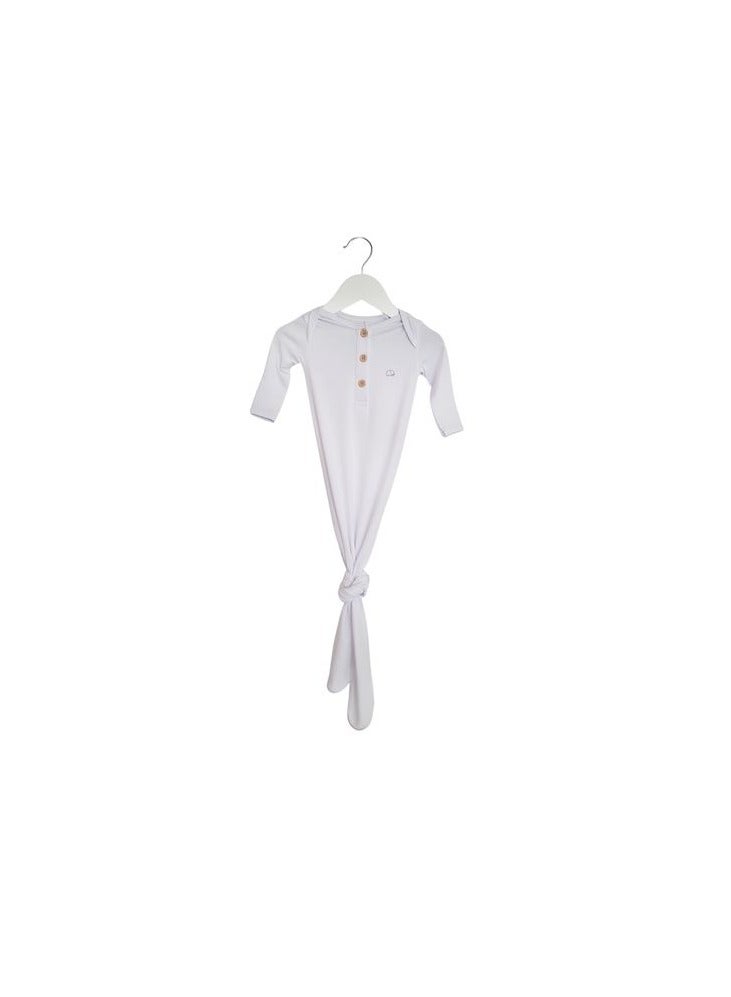 Anvi Baby Organic Bamboo Knotted Gown and Beanie Set Daisy 0-3 months - Image 1