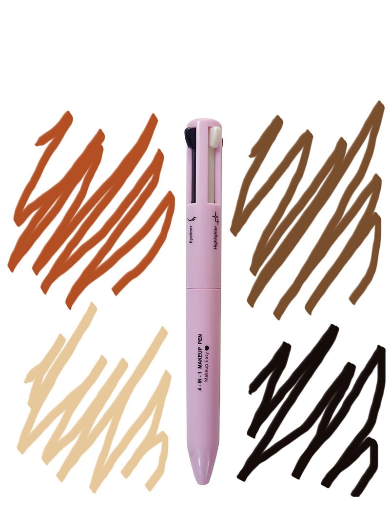 Generic 4 in 1 Makeup Pen, Eye Liner, Lip Liner, Brow Liner Eyebrow Pencil, Highlighter Pen for Eye, Lip and Face Makeup, Long Lasting, Waterproof, Blendable, Multi-Function Beauty Pencil, Pack of 2  - Image 5