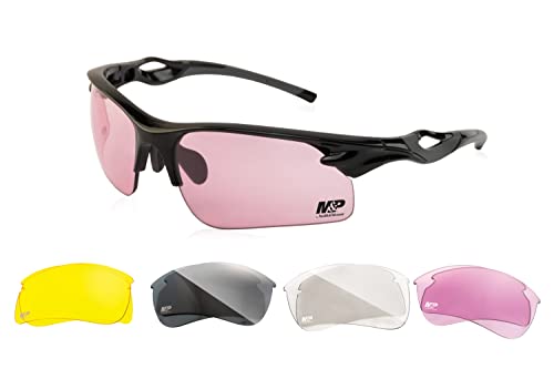Smith & Wesson M&P Harrier Half Frame Interchangeable Shooting Glasses with Impact Resistance & Anti-Fog Lenses for Shooting, Range and Outdoors - Image 1