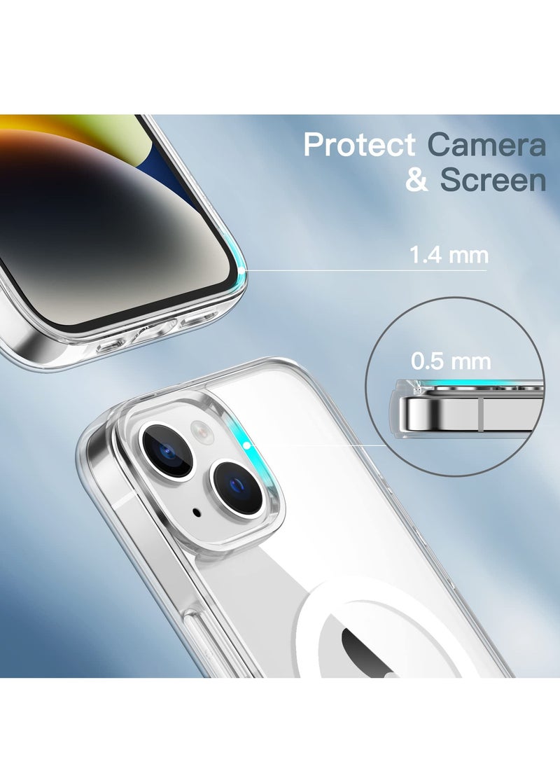 حافظة آيفون 15 مع شحن لاسلكي MagSafe، غطاء ممتص للصدمات للهاتف، مقاوم للخدش ومقاوم للأصفر متوافق مع آيفون 15 مقاس 6.1 بوصة - Image 5