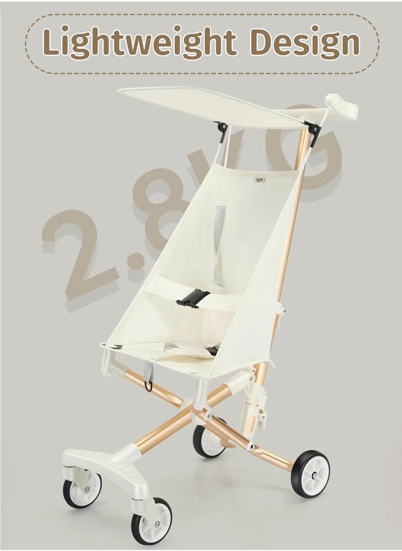 Moovant Lightweight Baby Strollers, Foldable Infant Stroller with Awning, Aluminum Alloy Material for Portable Travel, with Anti-Cradle Design and High Vision for Infant  - Image 2