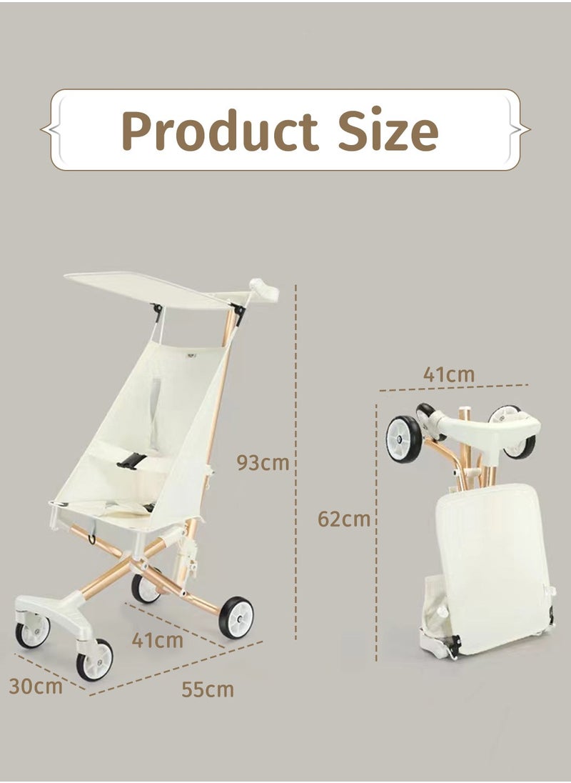 Moovant Lightweight Baby Strollers, Foldable Infant Stroller with Awning, Aluminum Alloy Material for Portable Travel, with Anti-Cradle Design and High Vision for Infant  - Image 4