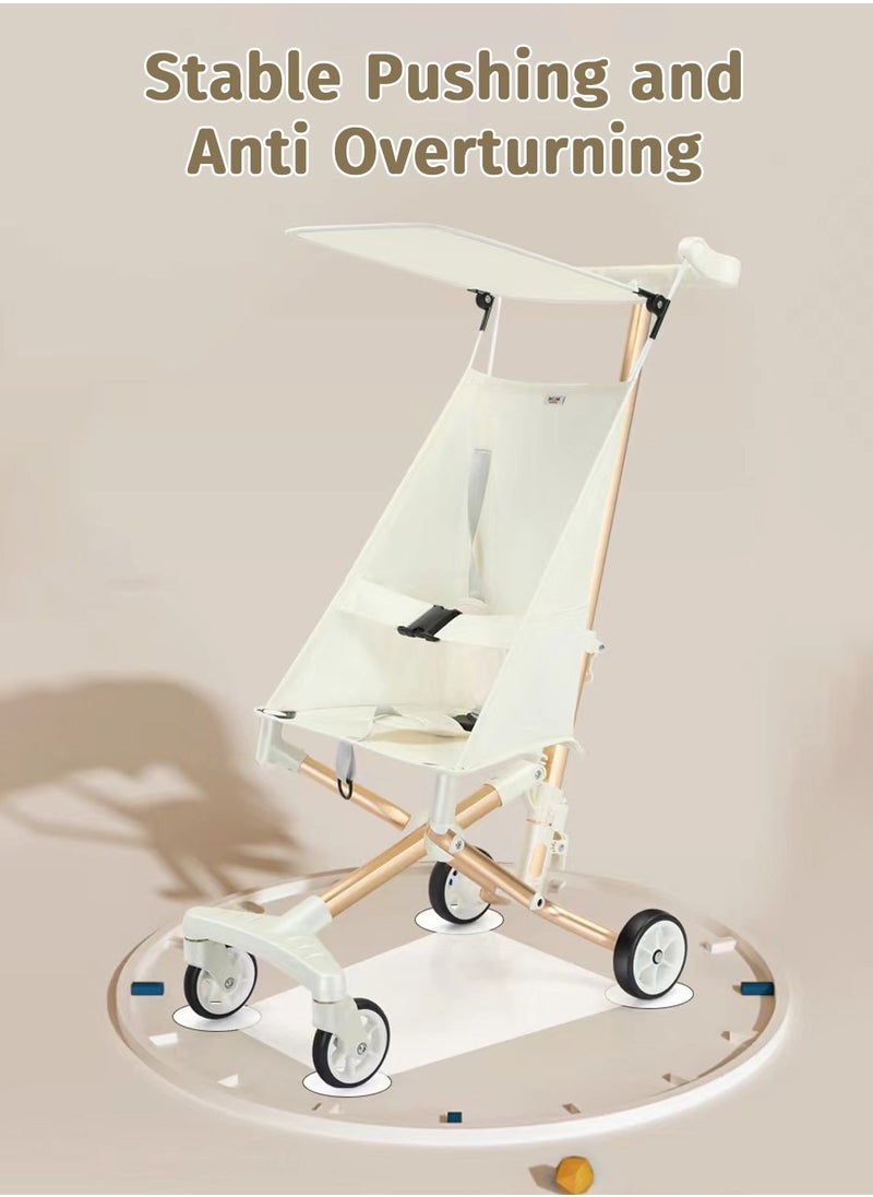 Moovant Lightweight Baby Strollers, Foldable Infant Stroller with Awning, Aluminum Alloy Material for Portable Travel, with Anti-Cradle Design and High Vision for Infant  - Image 5