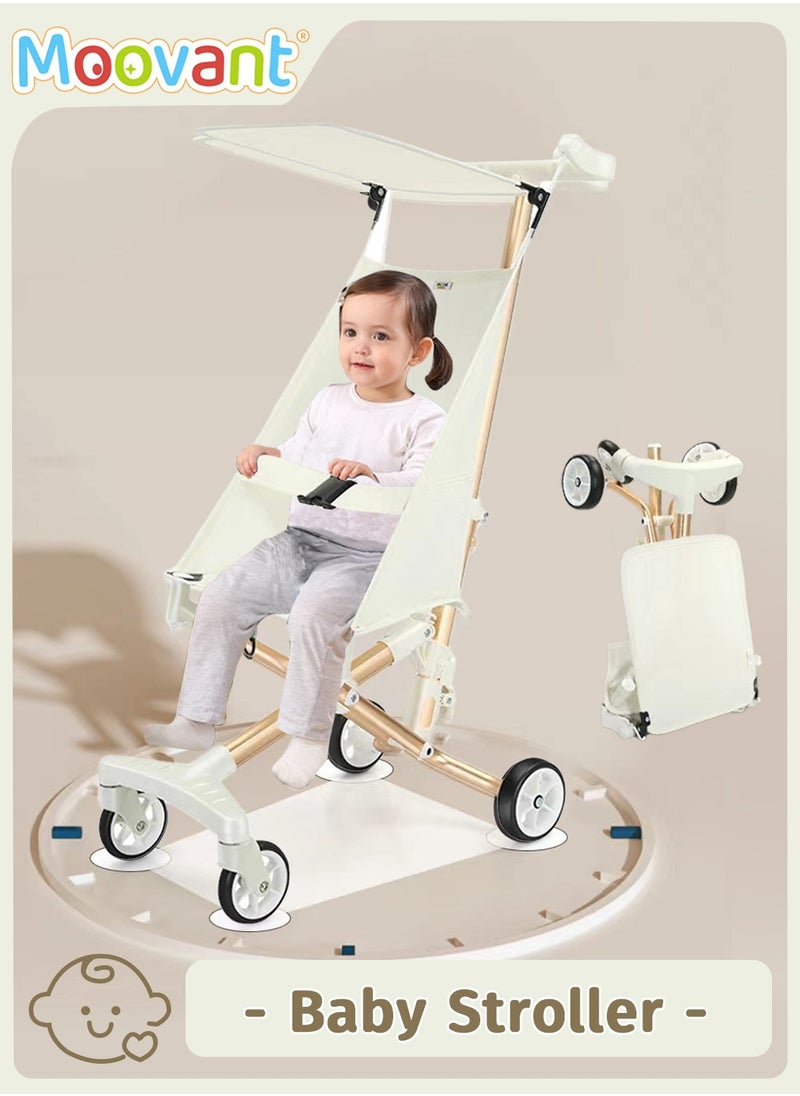 Moovant Lightweight Baby Strollers, Foldable Infant Stroller with Awning, Aluminum Alloy Material for Portable Travel, with Anti-Cradle Design and High Vision for Infant  - Image 1