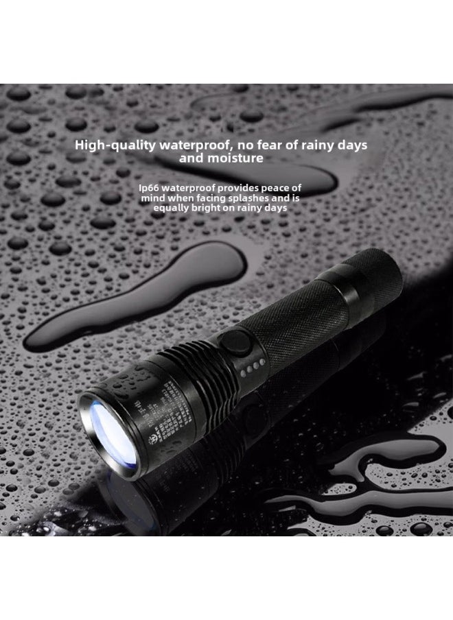 Generic - JW7632 USB Rechargeable Outdoor LED Flashlight Emergency Searchlight Flashlight Manufacturers Supply-Product Specifications:Direct Charging - Image 1