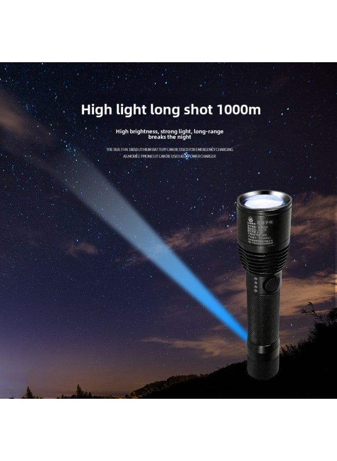 Generic - JW7632 USB Rechargeable Outdoor LED Flashlight Emergency Searchlight Flashlight Manufacturers Supply-Product Specifications:Direct Charging - Image 1