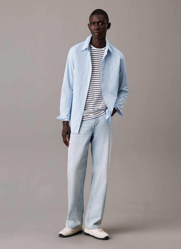 CALVIN KLEIN Slim Stretch Poplin Shirt - Image 4