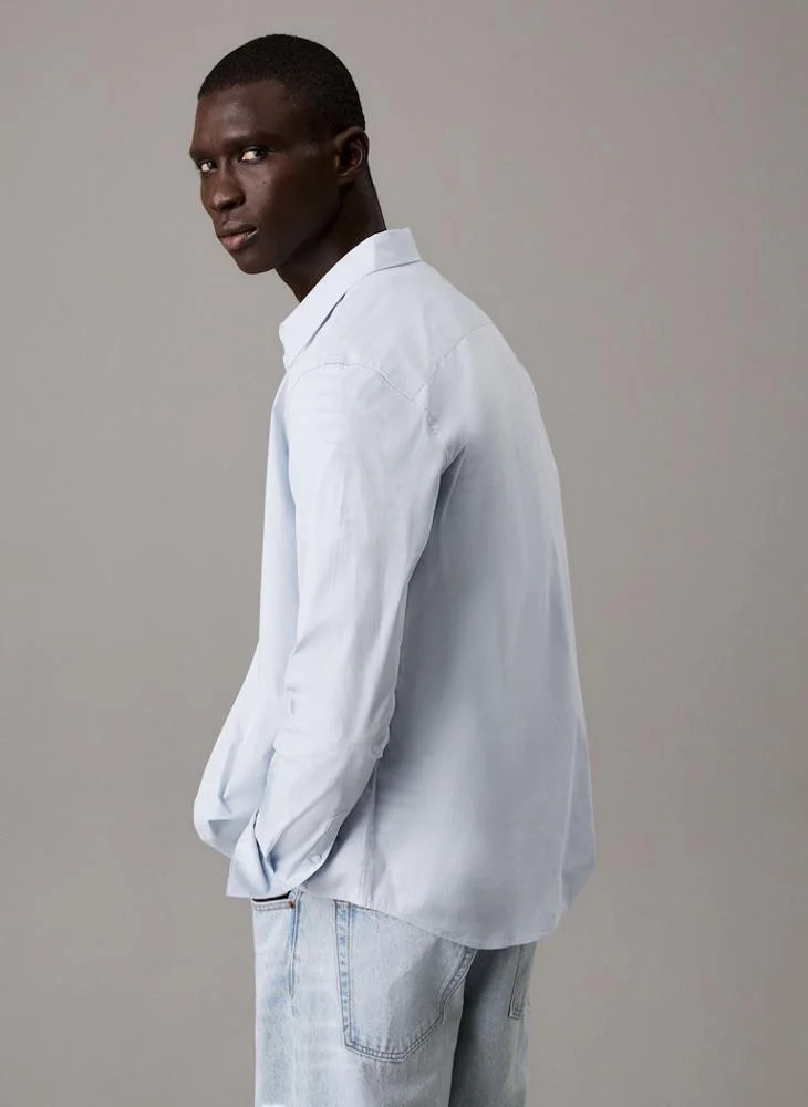 كالفن كلاين Slim Stretch Long Sleeve Shirt