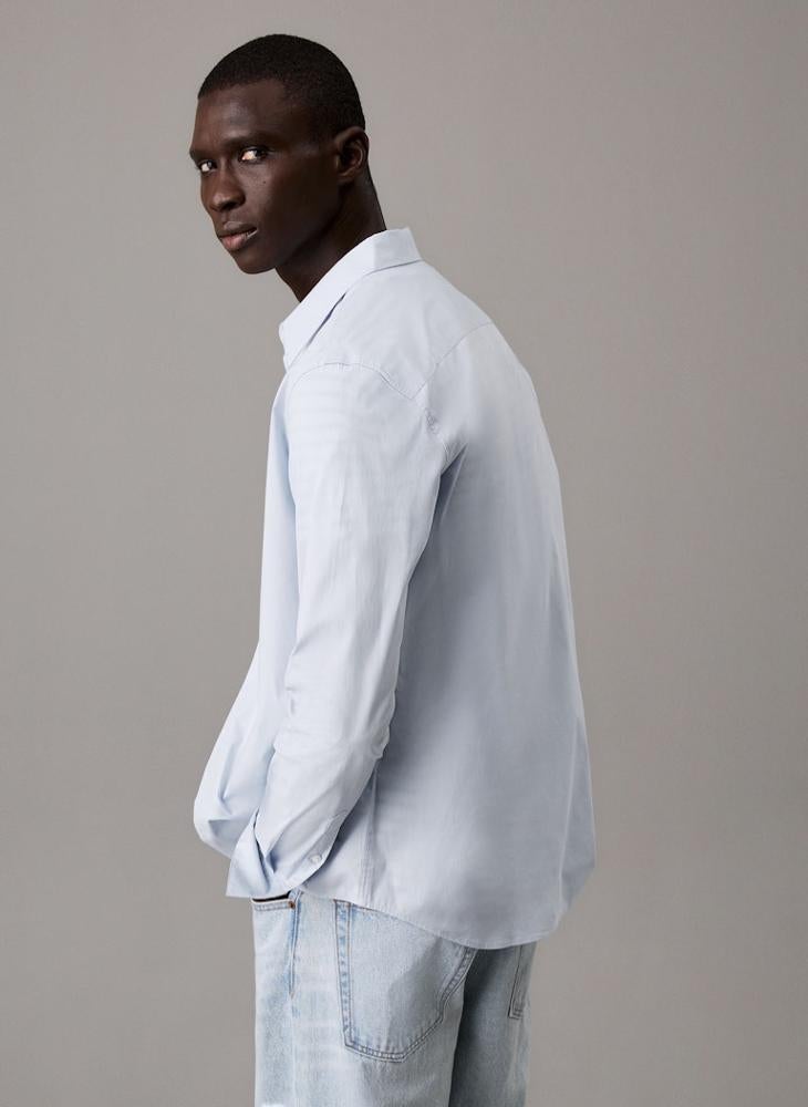 CALVIN KLEIN Slim Stretch Poplin Shirt - Image 2