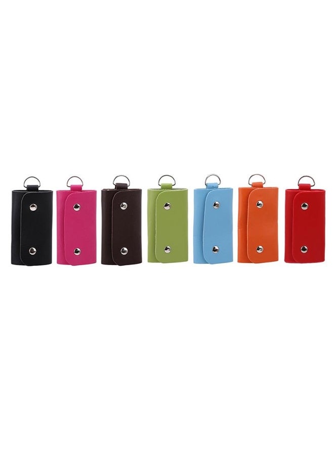 Fashion Gifts Keys Holder Organizer Manager Patent Leather Buckle Key Wallet Case Car Keychain