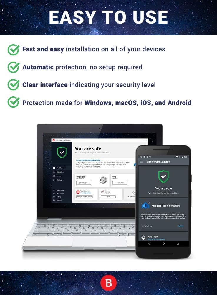 Total Security 2021 – Complete Antivirus and Internet Security Suite – 5 Devices | 1 Year Subscription | PC/Mac | Activation Code by Mail - Image 3