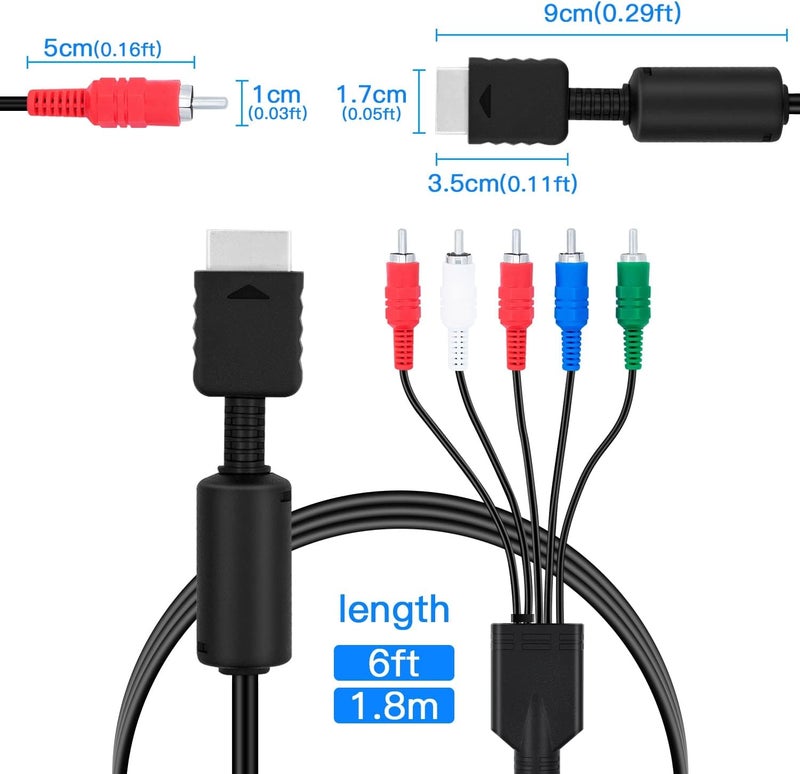 Mcbazel Component HD AV Cable for PS2/PS3/PS3 Slim – 6FT High Definition Video and Audio Cord, HDTV and EDTV (480p Output Supported) Compatible with PS2/PS3/PS3 Slim - Image 4