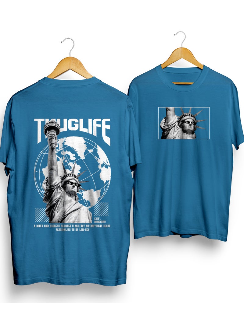 SHOP NEW ARRIVALS Thug Life Liberty : Thug Life in the Land of Liberty T-SHIRT - Motivational Quote Graphic Tee for Men Women Inspirational Success Mindset Gift Unisex Comfortable Cotton - Image 1