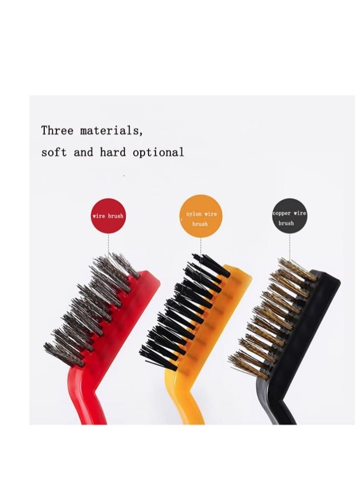Multi-functional small wire brushes for cleaning rust and metal, effective for gas stoves, cleaning welding residue, paint, and rust - 3 Pack - Image 4