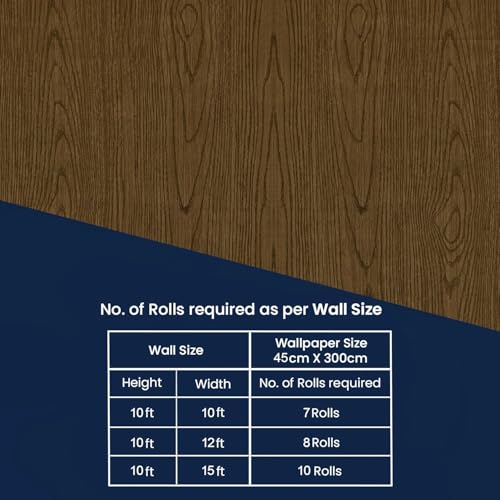 ROSASTELLA Self Adhesive Decorative Peel Stick Waterproof Wooden Wallpaper Wall Decor Removable Wall Paper for Living Room Hall Decoration PVC Vinyl DIY Contact Paper 45x304cm (Light Brown Wood) - Image 2