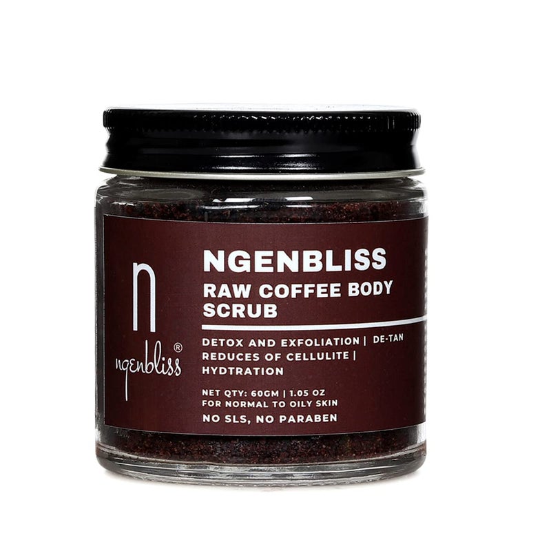 Ngenbliss Raw Coffee Body Scrub | Deep Exfoliation & Tan Removal | Natural Skin Polisher | 60g - Image 1