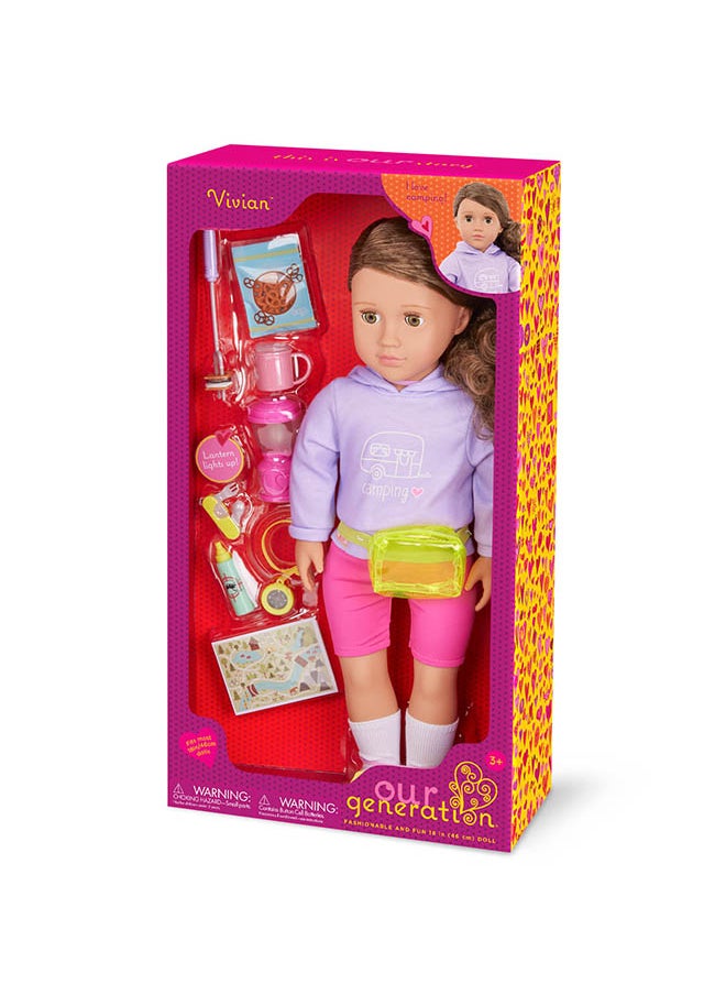 Fashionable 18-inch Camping Girl Doll with Camping Accessories, Gifting Toys, Age 6+ years, Character-Vivian - pzsku/Z7735B113BAE862E4D4FCZ/45/_/1729160103/9099fe32-b9d8-4105-98b7-25e4e538cd0a