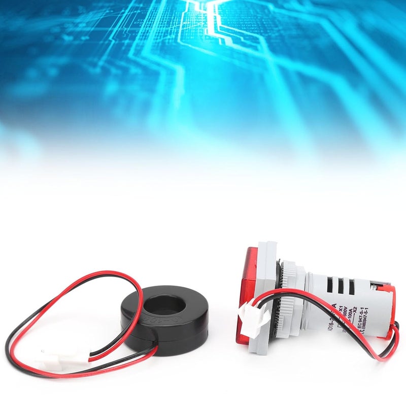 2 in 1 Voltmeter Ammeter Measuring Indicator, Builtin Resistors for Indication of Equipment Power Value Measurement (Red) - Image 2