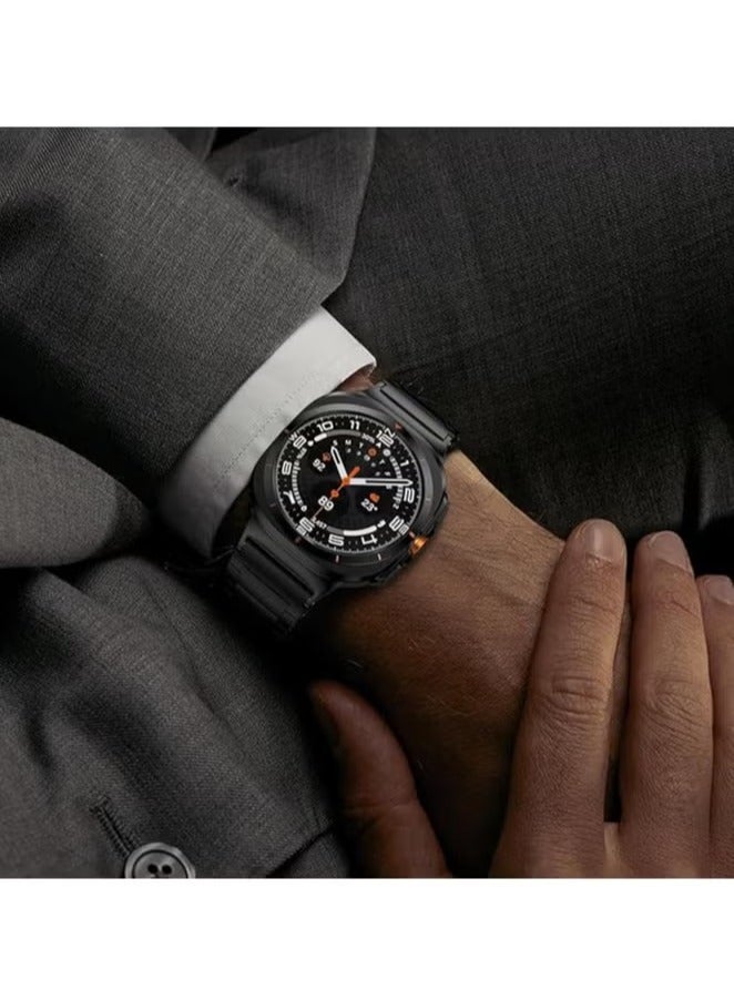 ELTRAZONE Premium Stainless Steel Band for Samsung Galaxy Watch Ultra 47mm (2024) – No-Gap Business Metal Replacement Strap, Adjustable  Durable Wristband for Galaxy Watch 7 Ultra 47mm, Sleek  Comfortable – Black - Image 4