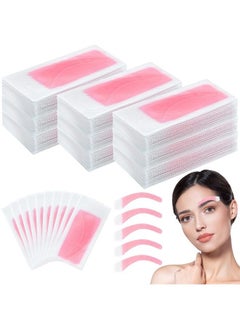 Eyebrows Wax Strips Face Eyebrow Shaper Wax Strips Cold Waxing Strip for Eyebrow Ready to Use Facial Hair Removal Strips for Women Home and Traveling, Double Side (48 Pairs)