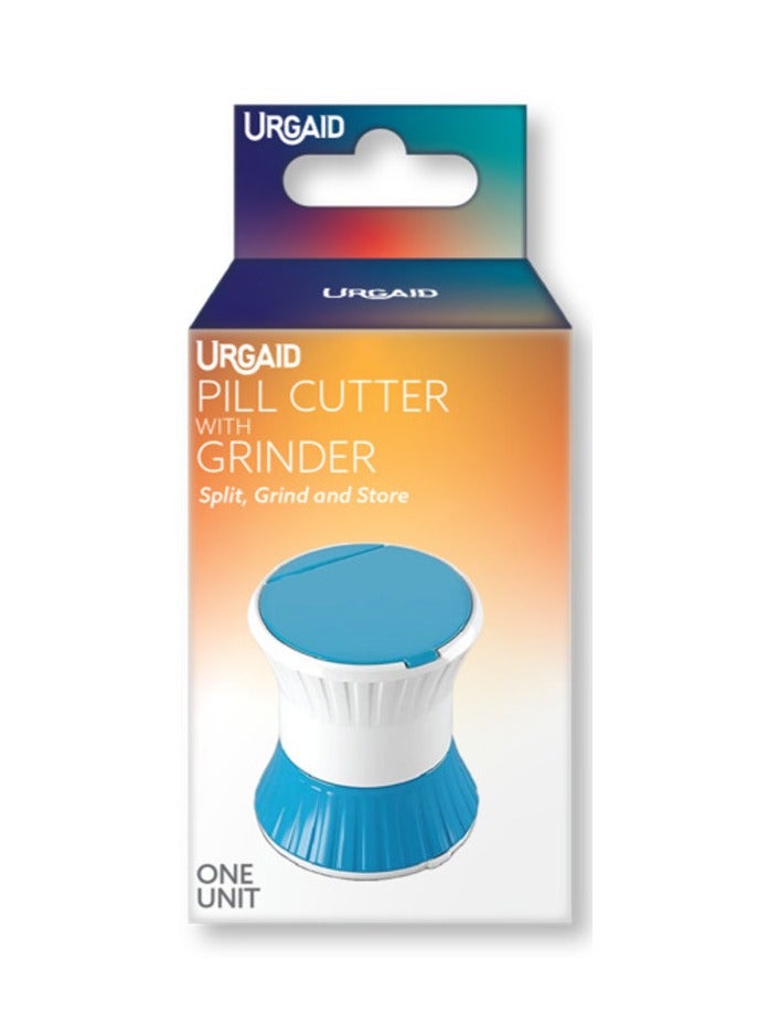 Urgaid Pill Cutter With Grinder Portable Tablet Splitter Medicine Crusher With Storage Compartment