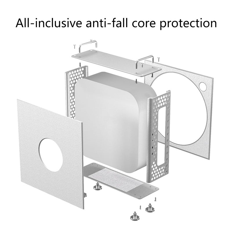 حامل هيكل من الألومنيوم الفضي لصندوق كمبيوتر صغير مُحسّن لتبديد الحرارة وحماية عالية القوة - Image 3