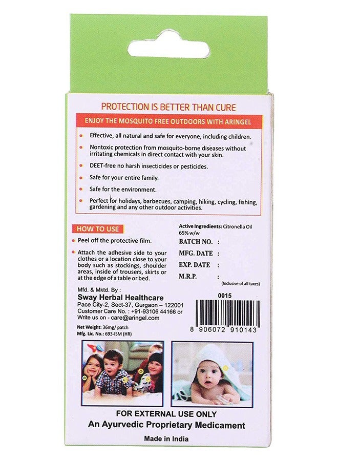 Aringel Herbal Natural Mosquito Repellent Patch Anti Mosquito Printed Patch Pach For Babies 12 Hour Protection-20 Pcs 2nd Generation - Image 2