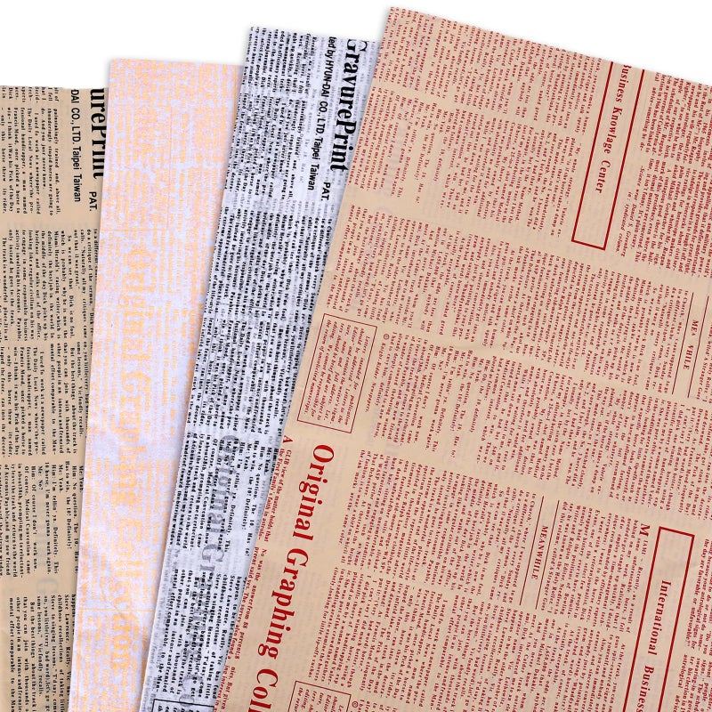 Whaline 90 Sheets Vintage Newspaper Tissue Paper Old Newsprint Gift Wrapping Paper Pastel Retro Kraft Magazine DIY Art Craft Paper for Wedding Birthday Party Supplies 137 x 196 Inch