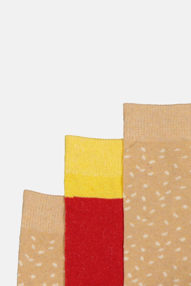 The Orrsum Sock Co Men 3 Pairs Pack Printed Crew Socks, Multicolor - Image 2