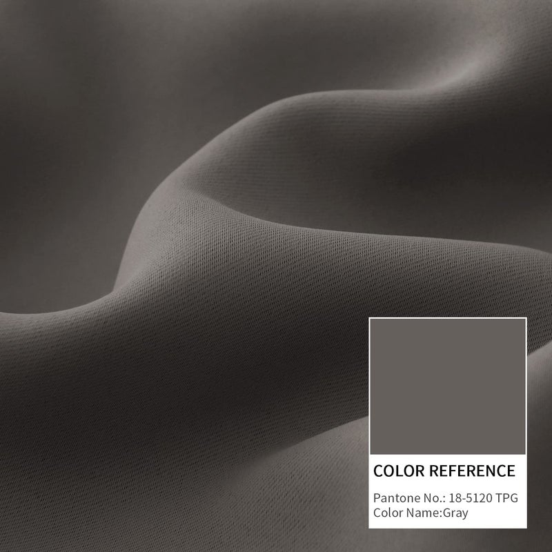 BGment Rod Pocket and Back Tab Blackout Curtains for Bedroom - Thermal Insulated Room Darkening Curtains for Living Room  2 Window Curtain Panels (52 x 84 Inch  Grey) - Image 4