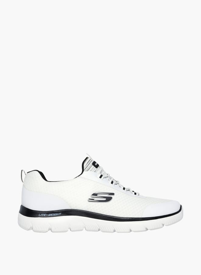 أحذية رياضية رجالية بتفاصيل شعار وإغلاق برباط - قم...