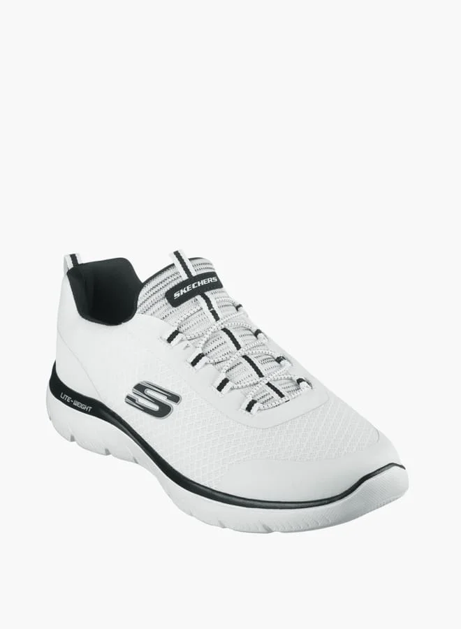 سكيتشرز Men's Logo Detail Sports Shoes With Lace-Up Closure - Summits Repinsk