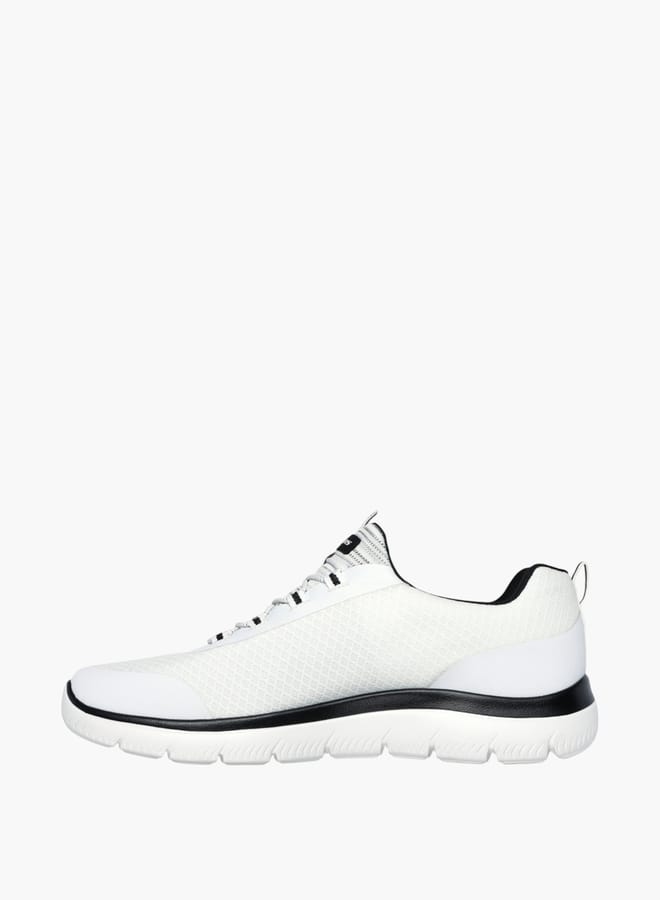 أحذية رياضية رجالية بتفاصيل شعار وإغلاق برباط - قم...