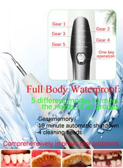 Syarme Plaque Remover for Teeth, Electric Tooth Cleaner Tartar Remover for Teeth with LED Light, Rechargeable Teeth Cleaning Kit, Dental Tools with 5 Modes and 4 Cleaning Heads, Including Storage Box  - Image 5