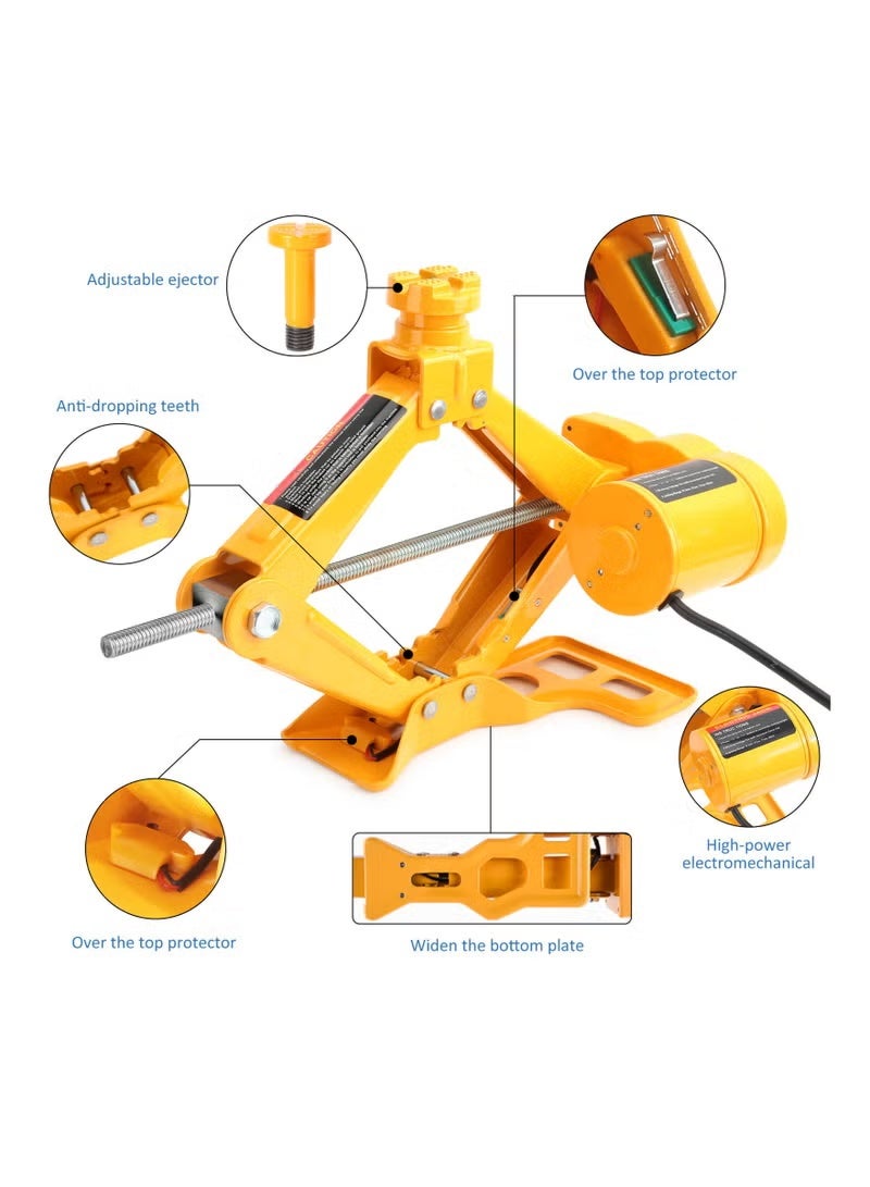 3XR 3 Ton Car Jack, 12V Car Electric Scissor Jack Lift 12-37/17-42cm Range For SUV/MPV - Image 2