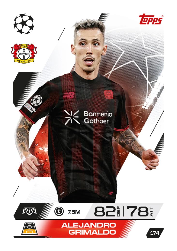 Topps لعبة بطاقات التداول والجمع UCC Match Attax 2025/26 (علبة تعزيز 2 - الهدافين العالميين) - Image 4