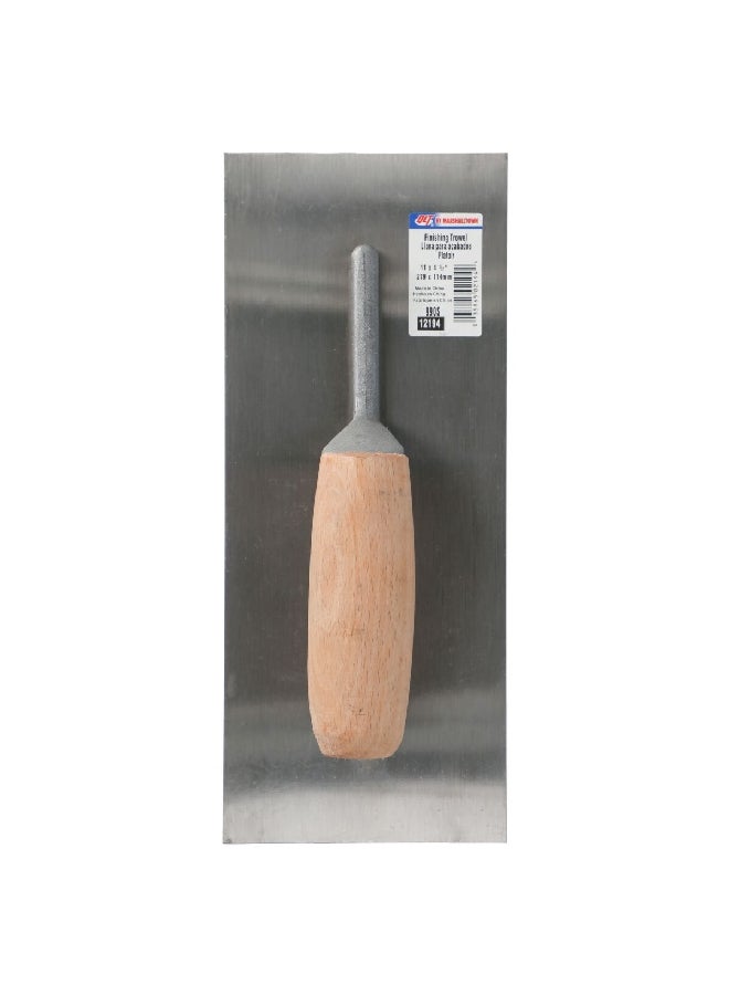 MARSHALLTOWN Durable and Efficient Finishing Trowel with Curved Wood Handle Beige and Silver 11 x 4.5 Inch 990S - Image 3