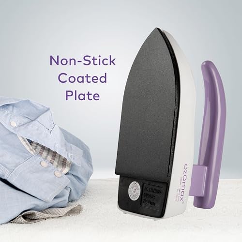 OZOMAX Sleek Portable Travel Iron, Compact, Dual Voltage 100-240V, Variable Temp Control, Auto Shut-Off, Heat-Resistant, Travel Pouch & Cord Wrap Included, Perfect for Travelers and Business - Image 4