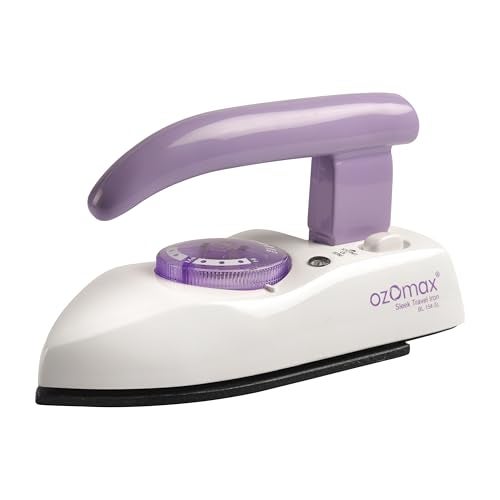 OZOMAX Sleek Portable Travel Iron, Compact, Dual Voltage 100-240V, Variable Temp Control, Auto Shut-Off, Heat-Resistant, Travel Pouch & Cord Wrap Included, Perfect for Travelers and Business - Image 1
