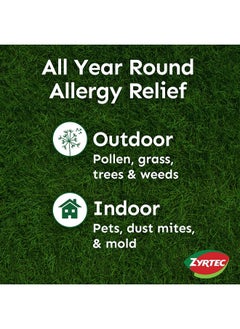 ZYRTEC 24 Hour Allergy Relief Tablets Indoor And Outdoor Allergy Medicine With 10 Mg  - Image 2