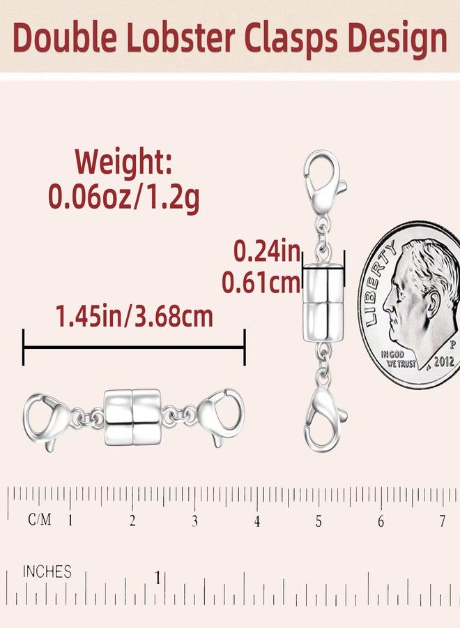 OHINGLT Magnetic Jewelry Clasps for Necklaces Extender with Double Lobster Clasp,Magnetic Necklace Clasps and Closures Bracelet Connectors for Necklaces Chain - Image 2