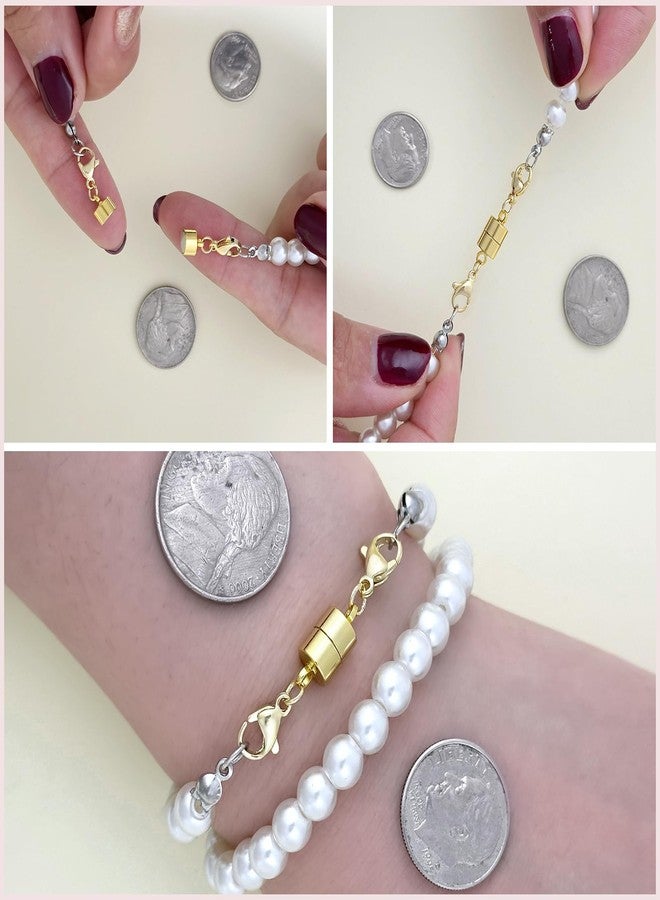 OHINGLT Magnetic Jewelry Clasps for Necklaces Extender with Double Lobster Clasp,Magnetic Necklace Clasps and Closures Bracelet Connectors for Necklaces Chain - Image 3