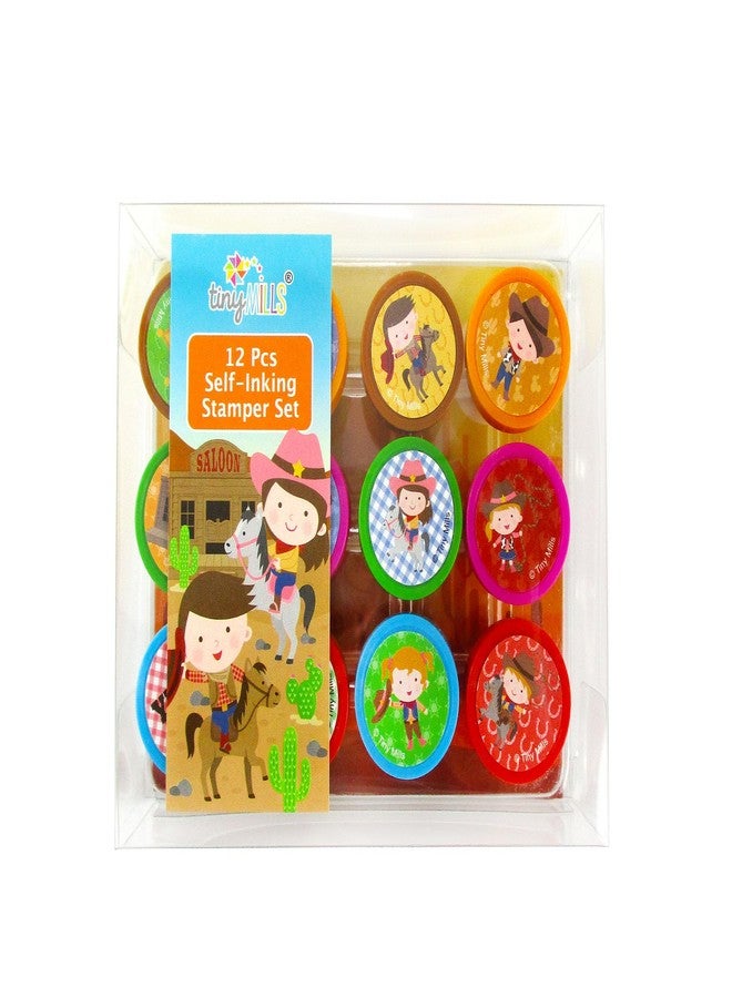 TINYMILLS 12 Pcs Western Cowboy Stamp Kit - Image 2