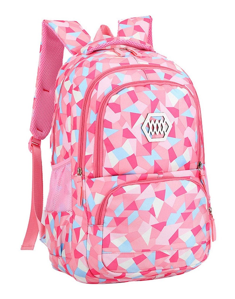 Bansusu Geometric Print Kids Backpack for Girls Boys School Bag Bookbags - Image 1