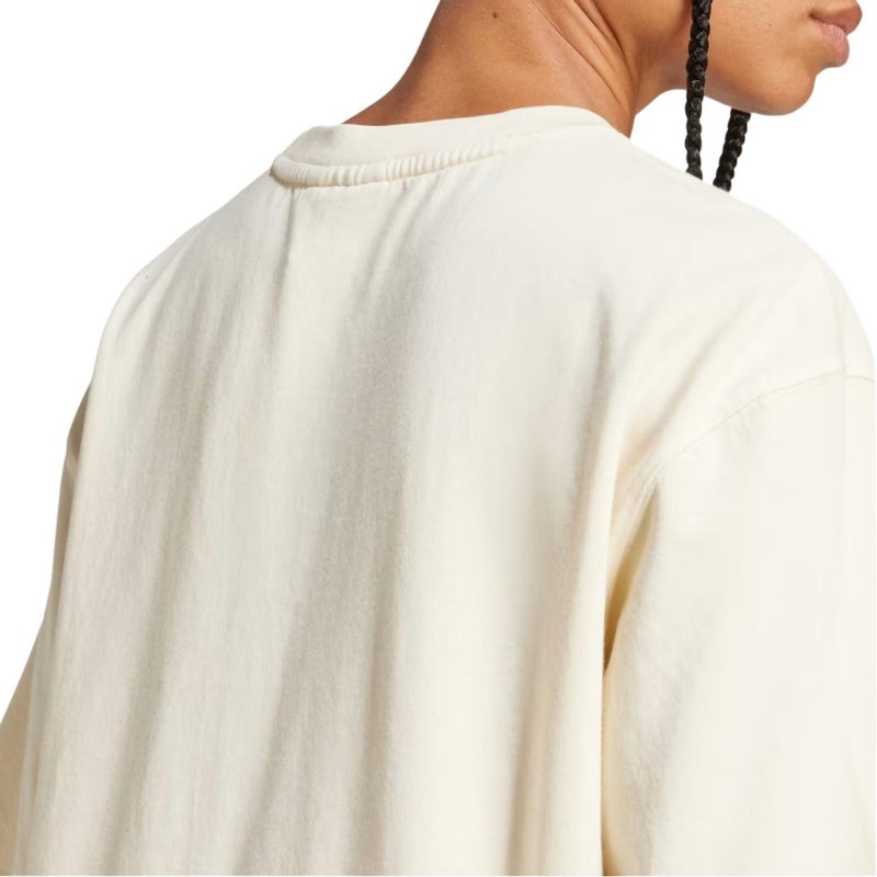 Adidas (WMNS) adidas Washed Oversized T-Shirt Asia Sizing 'White' - Image 5