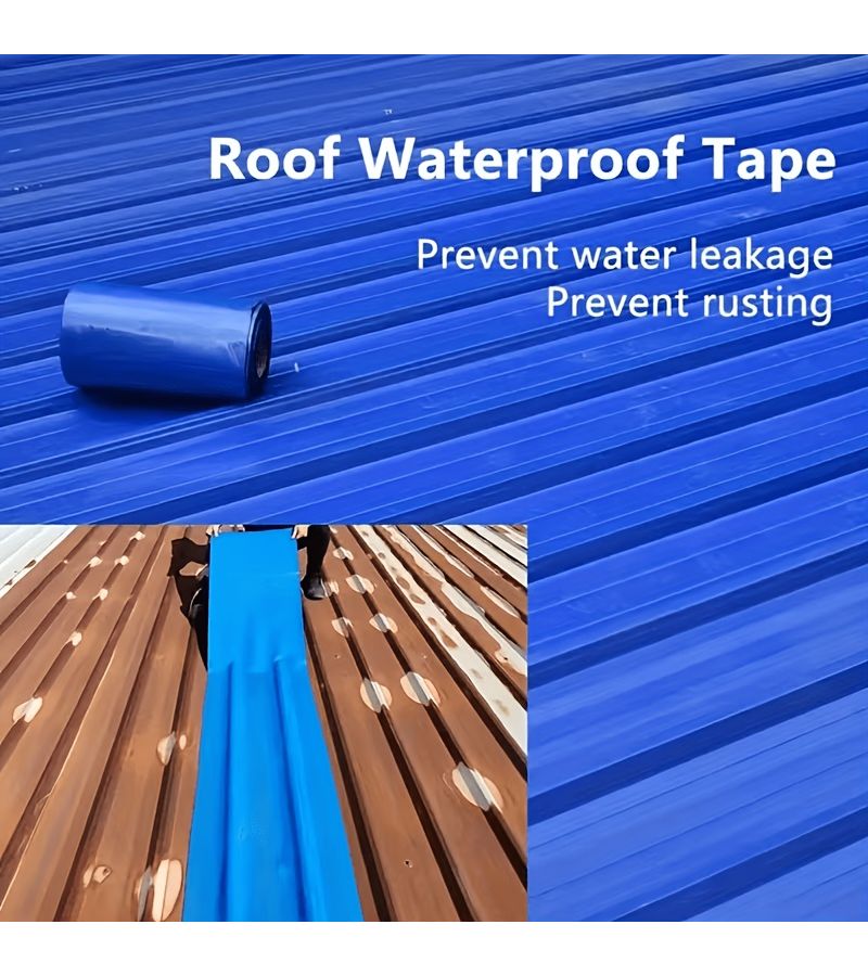 2 Pcs Heavy Duty Waterproof Tape For Metal Roofs Recreational Vehicles Trailer Boat Flat And Low Slope Surfaces Easy To Apply 3.94 393.7 Inches - Image 1